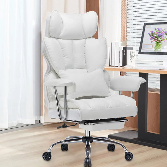 Big and Tall Office Chair 400lbs, White