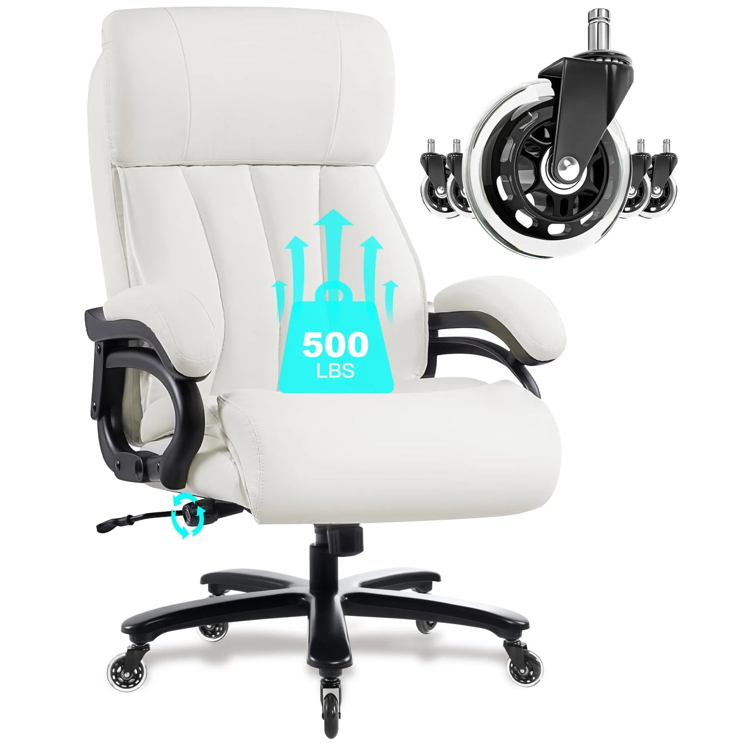 Big and Tall Office Chair 500lbs, Beigi