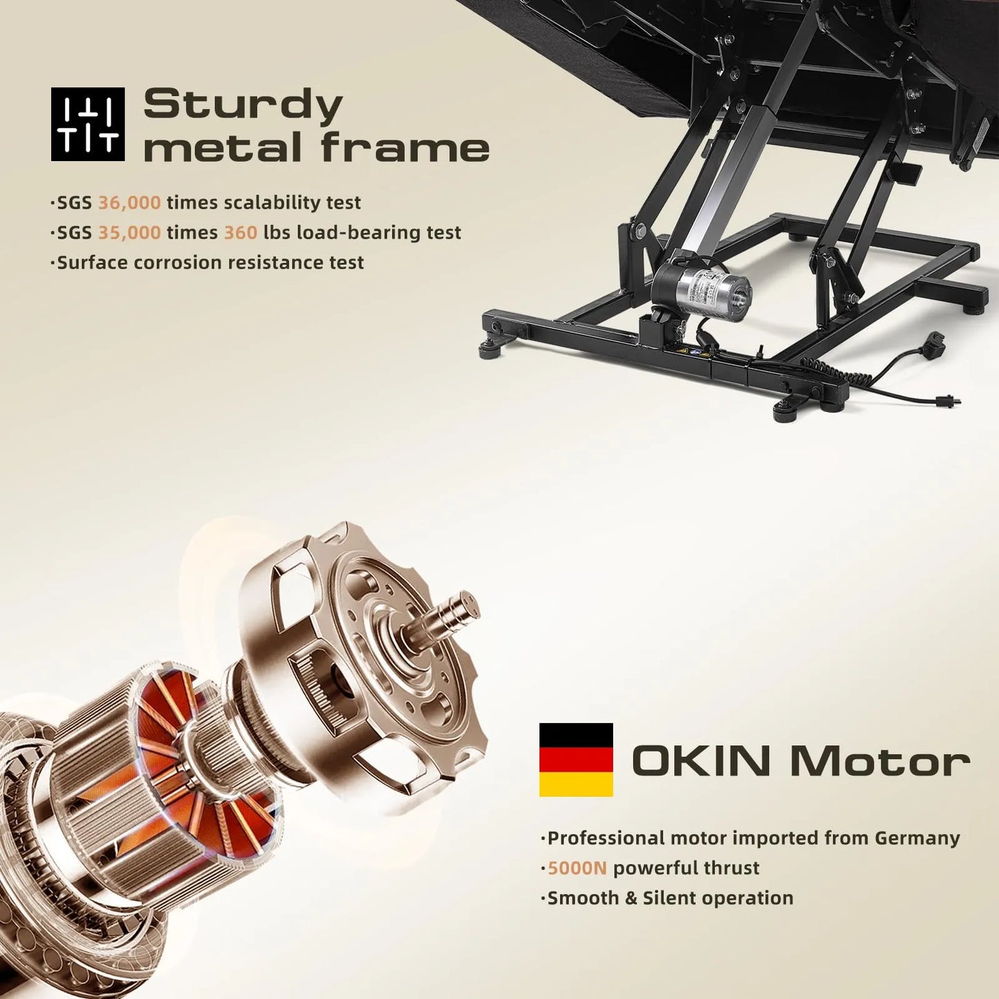 Large Power Lift Chairs Recliners for Elderly with Heated and Massage, Breathable Leather, USB-A and USB-C, Cup Holder, Side Pocket, Grey