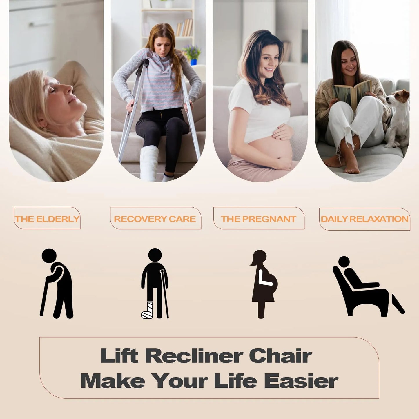 Large Power Lift Chairs Recliners for Elderly with Heated and Massage, Breathable Leather, USB-A and USB-C, Cup Holder, Side Pocket,Plush Grey