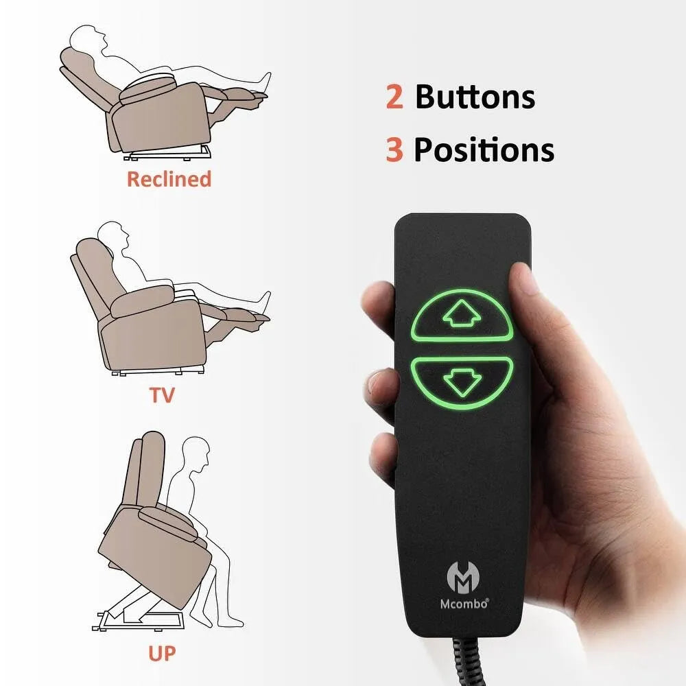 Regular Power Lift Recliner Chair with Extended Footrest for Elderly People, Oatmeal