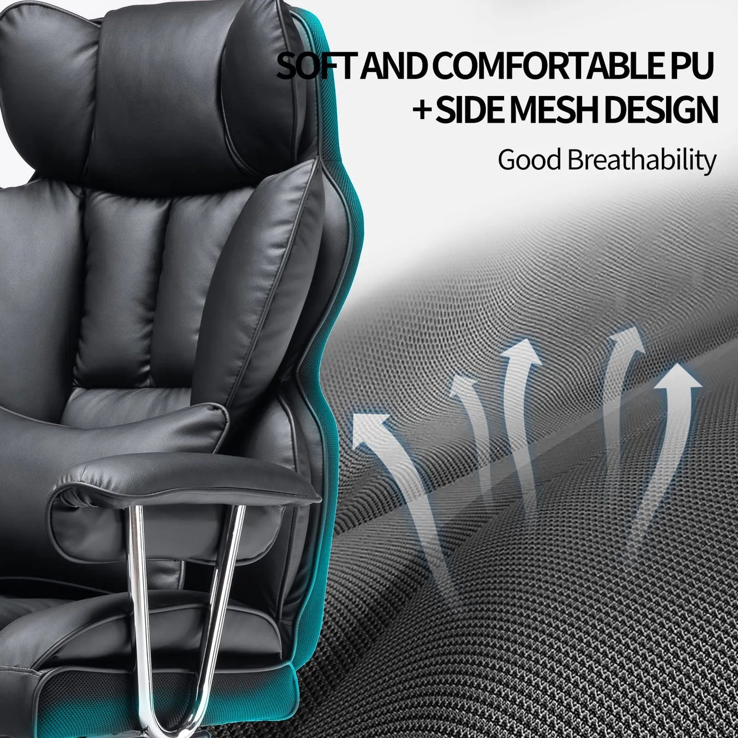 Big and Tall Office Chair 400lbs, Black