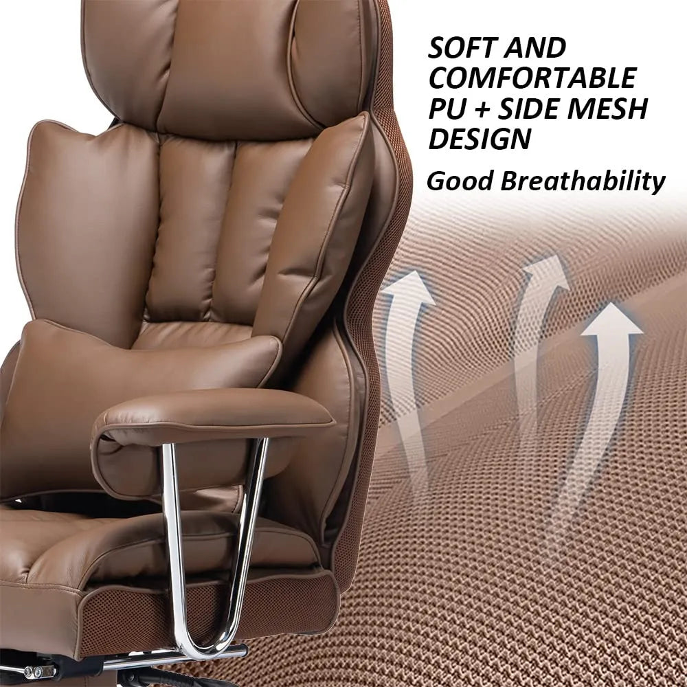 Big and Tall Office Chair 400lbs, Brown